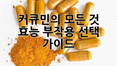 커큐민의 모든 것: 효능, 부작용, 선택 가이드