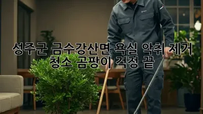 성주군 금수강산면 욕실 악취 제거 청소, 곰팡이 걱정 끝!